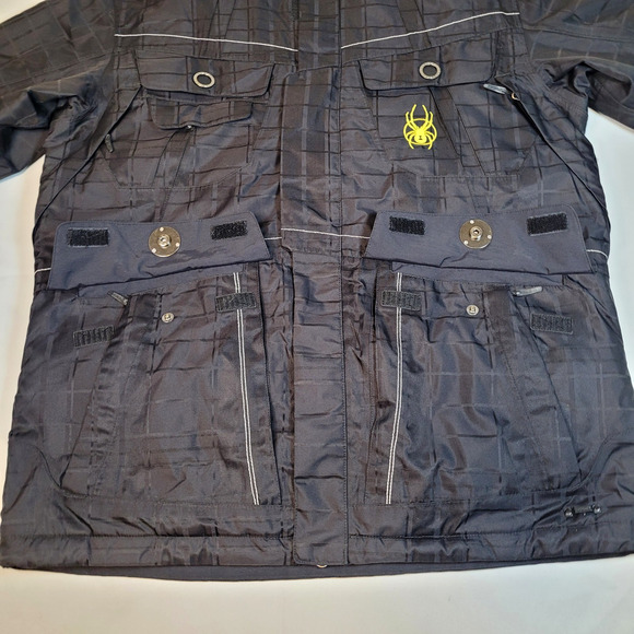 Spyder Ski Jacket Mens Fit Large Waterproof Insulated Freeryde Full Zip Logo - Picture 3 of 16